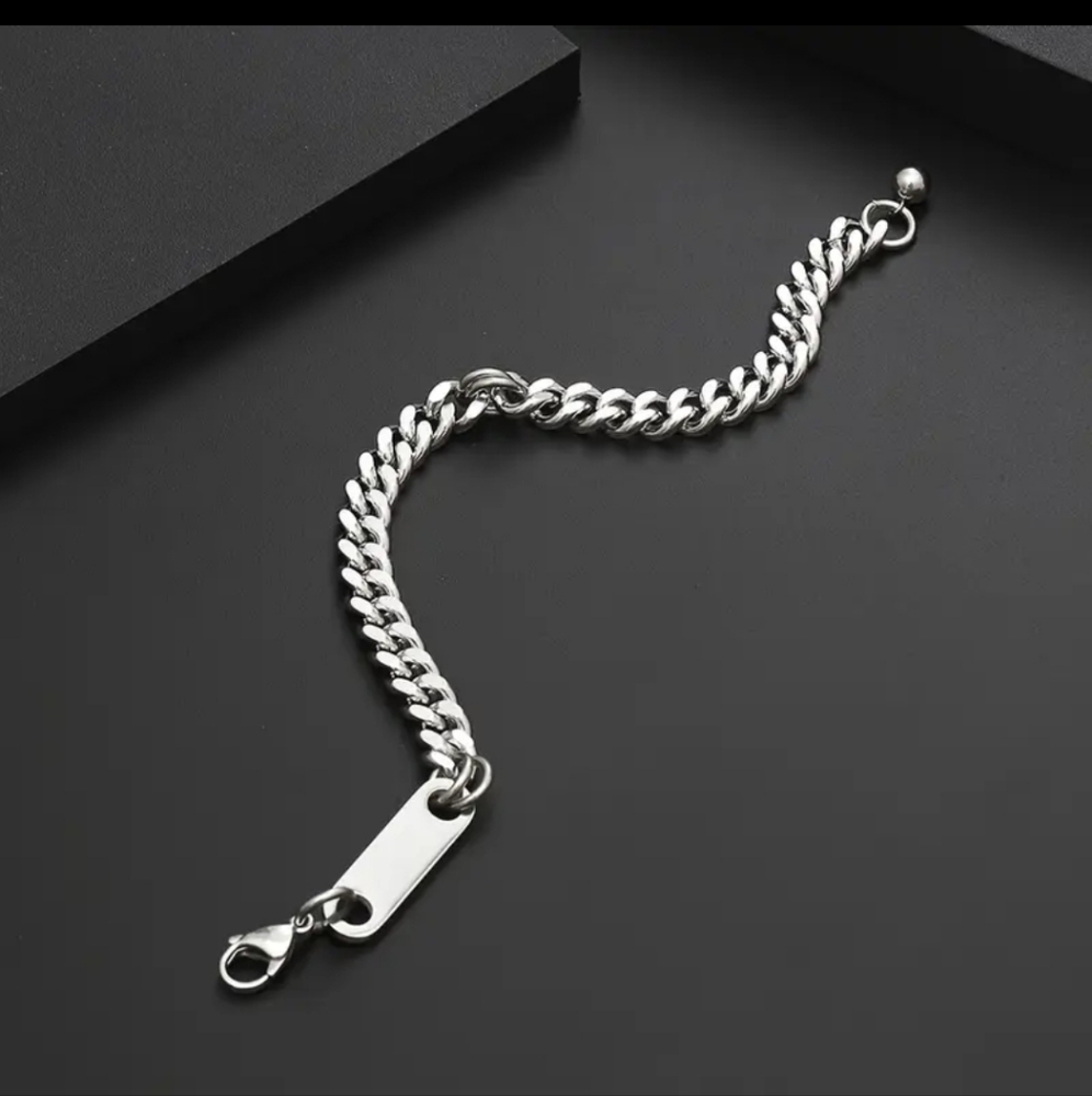 Stainless steel Cuban Chain Bracelet - Picture 5 of 7